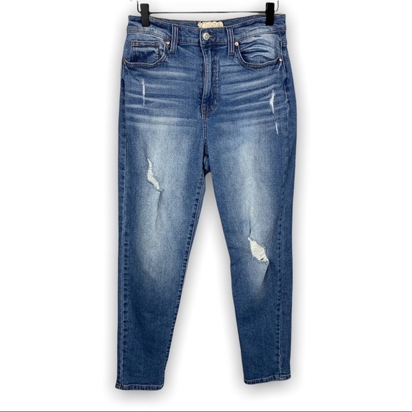 Altar'd State Denim - Altar’d State High Rise Distressed Blue Denim Skinny Jeans Size 28/7